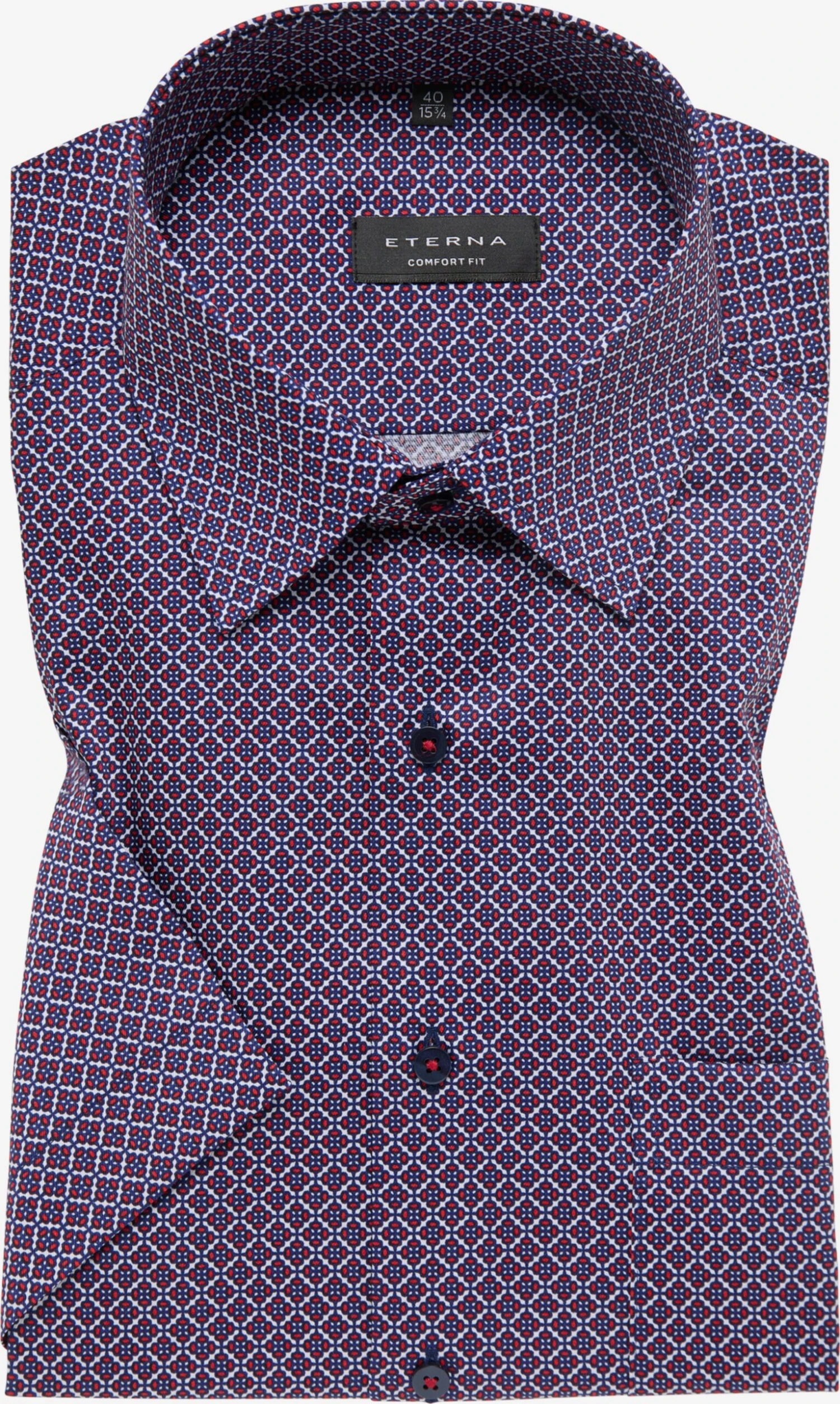 Eterna Overhemden Comfort Fit Overhemd Heren Rood 4 Eterna Overhemden Comfort Fit Overhemd Heren Rood - Afbeelding 2