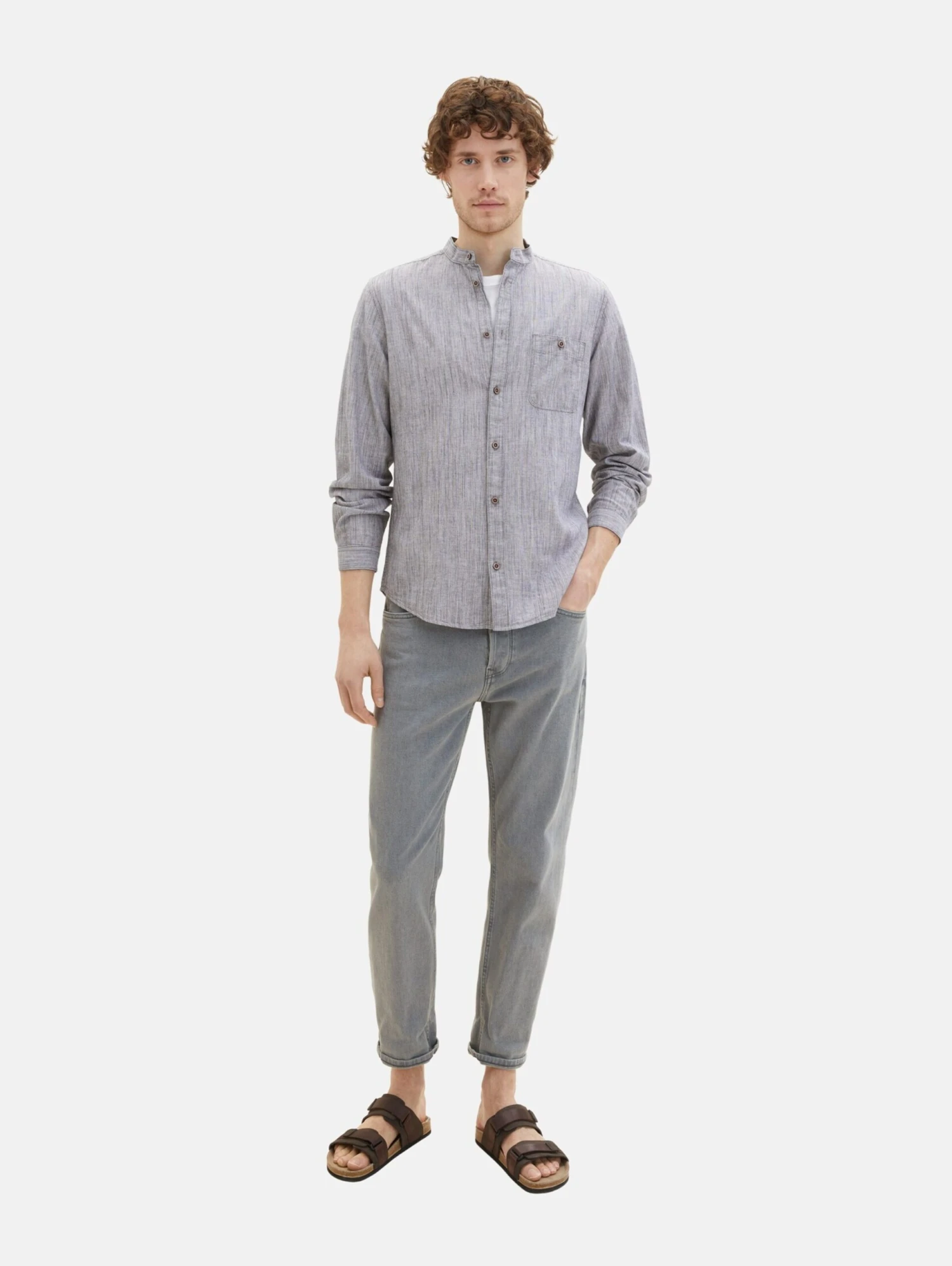 Tom Tailor Overhemden Regular Fit Overhemd Heren Nachtblauw 7 Tom Tailor Overhemden Regular Fit Overhemd Heren Nachtblauw - Afbeelding 5