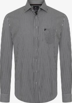 Overhemden Regular Fit Overhemd Alexander Heren Zwart / Wit