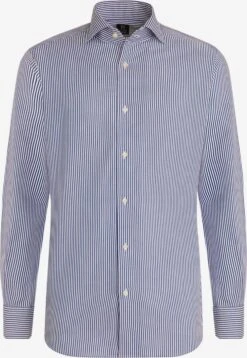 Overhemden Regular Fit Overhemd Heren Donkerblauw