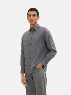 Tom Tailor Overhemden Regular Fit Overhemd Heren Grijs -Heren Kleed Verkoop 4ba4a111cdfa4e0615ef9520e10d7c30