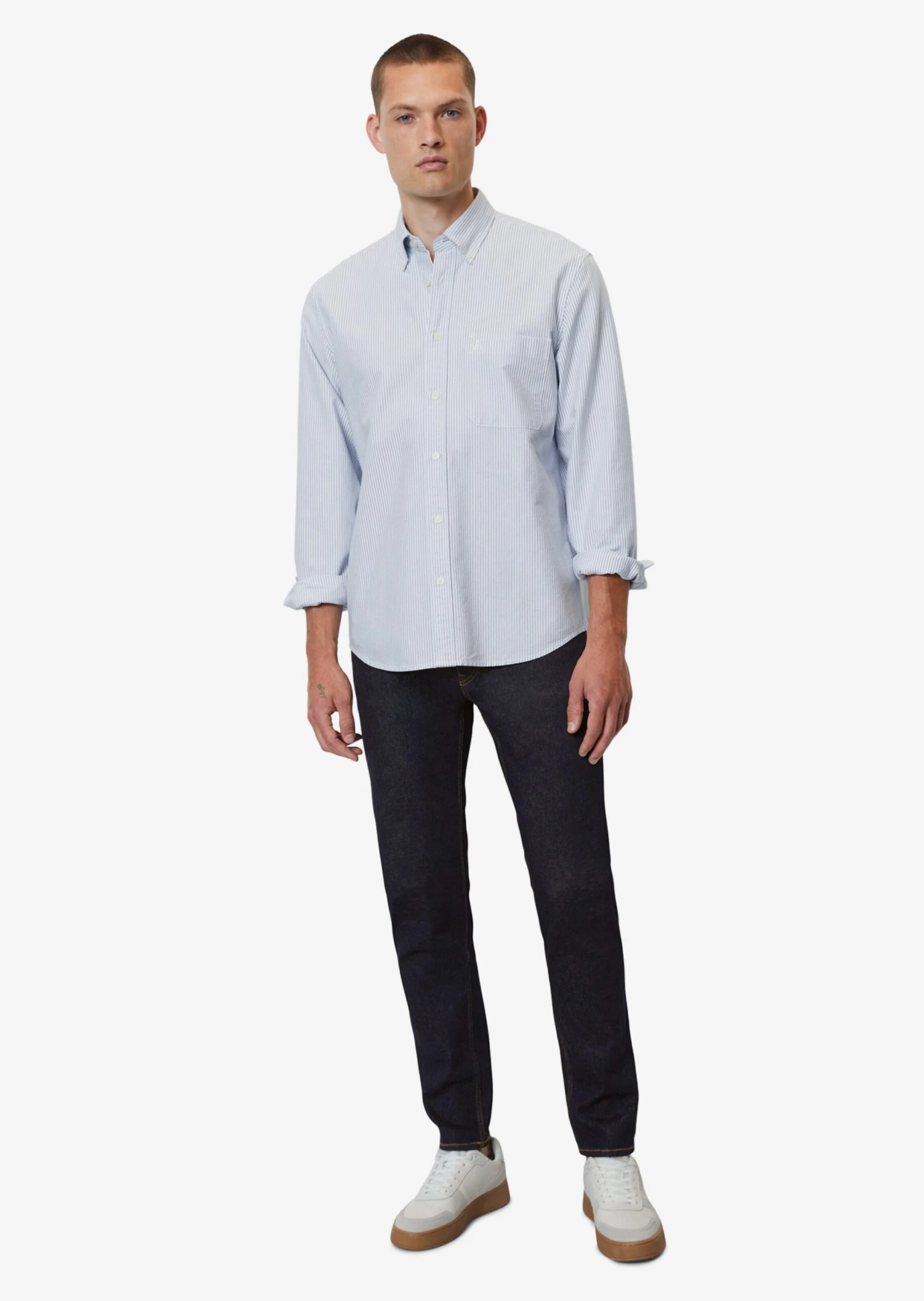 Marc O'Polo Overhemden Regular Fit Overhemd Heren Blauw 5 Marc O'Polo Overhemden Regular Fit Overhemd Heren Blauw - Afbeelding 3