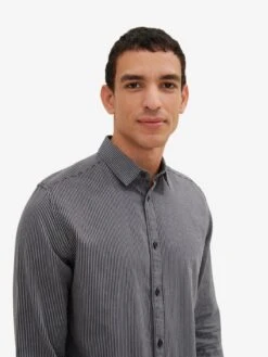 Tom Tailor Overhemden Regular Fit Overhemd Heren Grijs -Heren Kleed Verkoop 55b016f20956db79726a02806c8a77c9