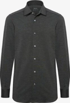 Overhemden Regular Fit Functioneel Overhemd Heren Basaltgrijs