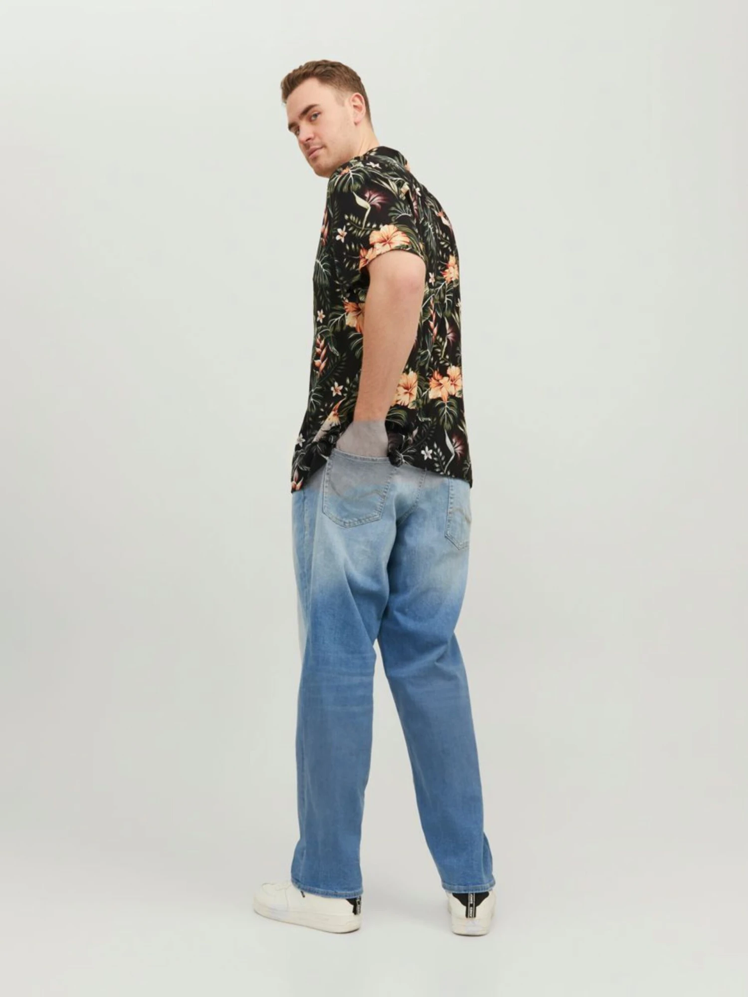 Jack & Jones Grote Maten Loosefit Jeans Heren Blauw 6 Jack & Jones Grote Maten Loosefit Jeans Heren Blauw - Afbeelding 4