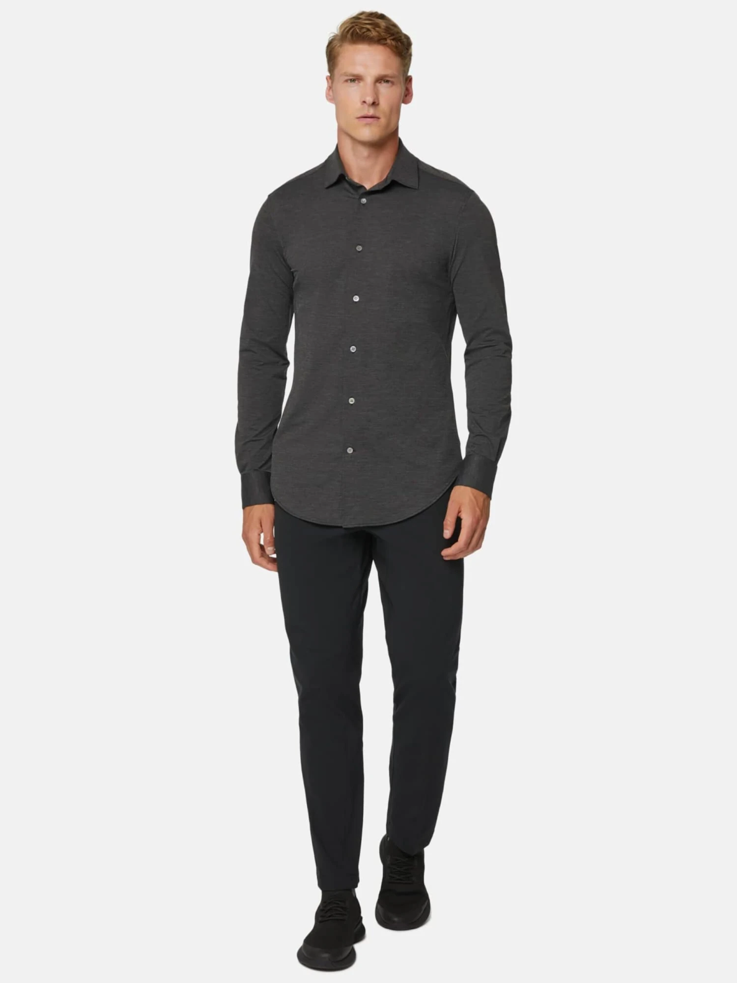 Overhemden Regular Fit Functioneel Overhemd Heren Basaltgrijs 5 Overhemden Regular Fit Functioneel Overhemd Heren Basaltgrijs - Afbeelding 3