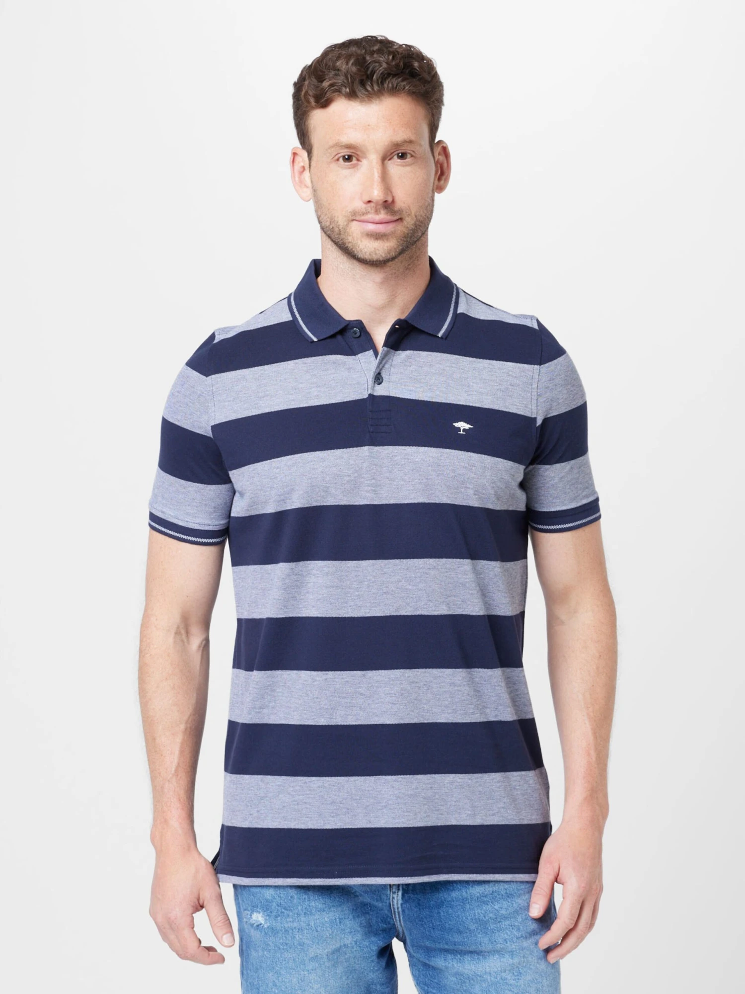 FYNCH-HATTON Shirts Shirt Heren Marine / Lichtblauw 4 FYNCH-HATTON Shirts Shirt Heren Marine / Lichtblauw - Afbeelding 2