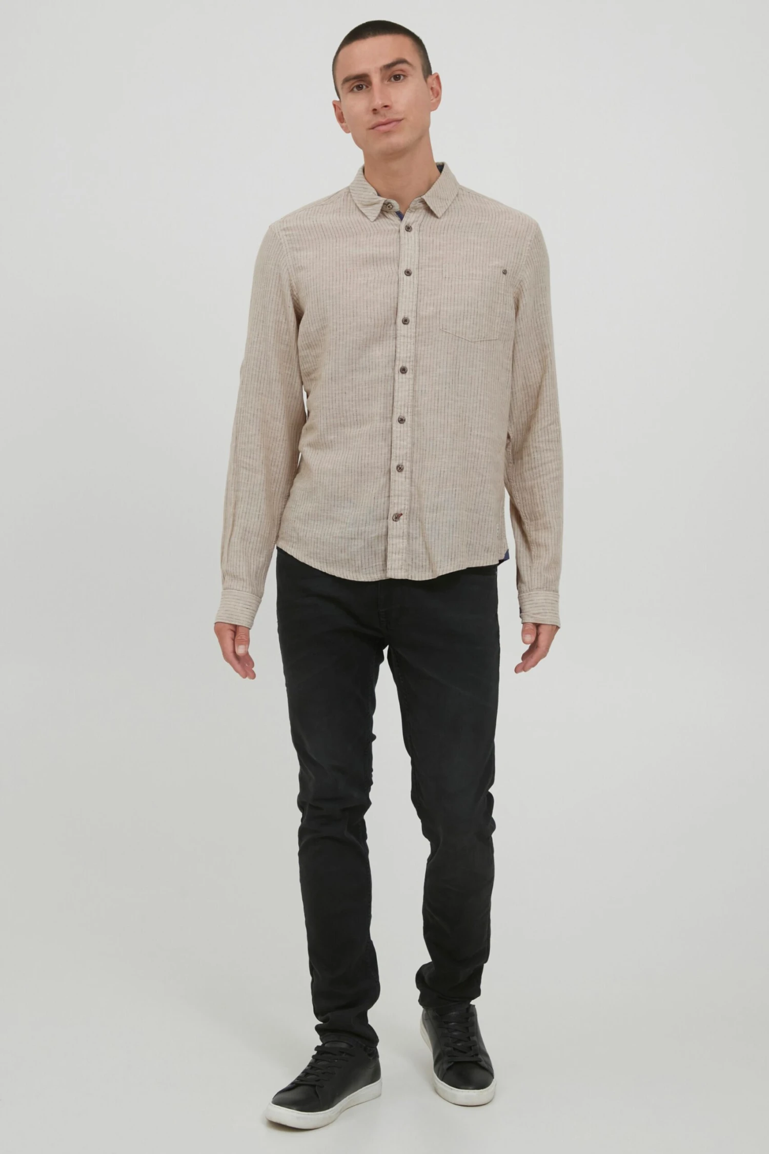 Blend Overhemden Regular Fit Overhemd Heren Taupe 5 Blend Overhemden Regular Fit Overhemd Heren Taupe - Afbeelding 3