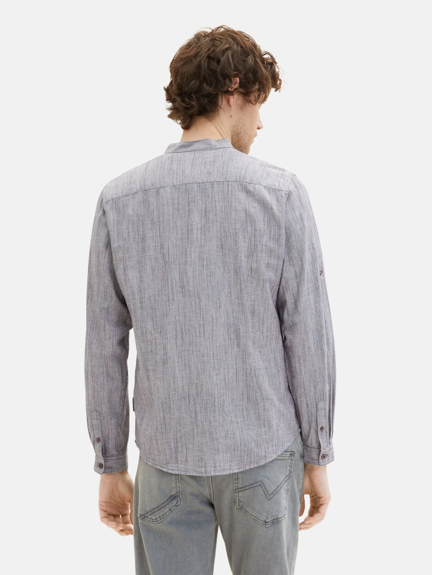 Tom Tailor Overhemden Regular Fit Overhemd Heren Nachtblauw 6 Tom Tailor Overhemden Regular Fit Overhemd Heren Nachtblauw - Afbeelding 4