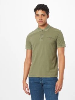 Napapijri Shirts Shirt ELBAS Heren Kaki -Heren Kleed Verkoop 83b1d0a8e81d758951a58cdad6e1a420