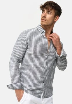 Indicode Jeans Overhemden Regular Fit Overhemd Brayden Heren Grijs / Wit -Heren Kleed Verkoop a1d646ecc9b821934a83df09363dfdf7
