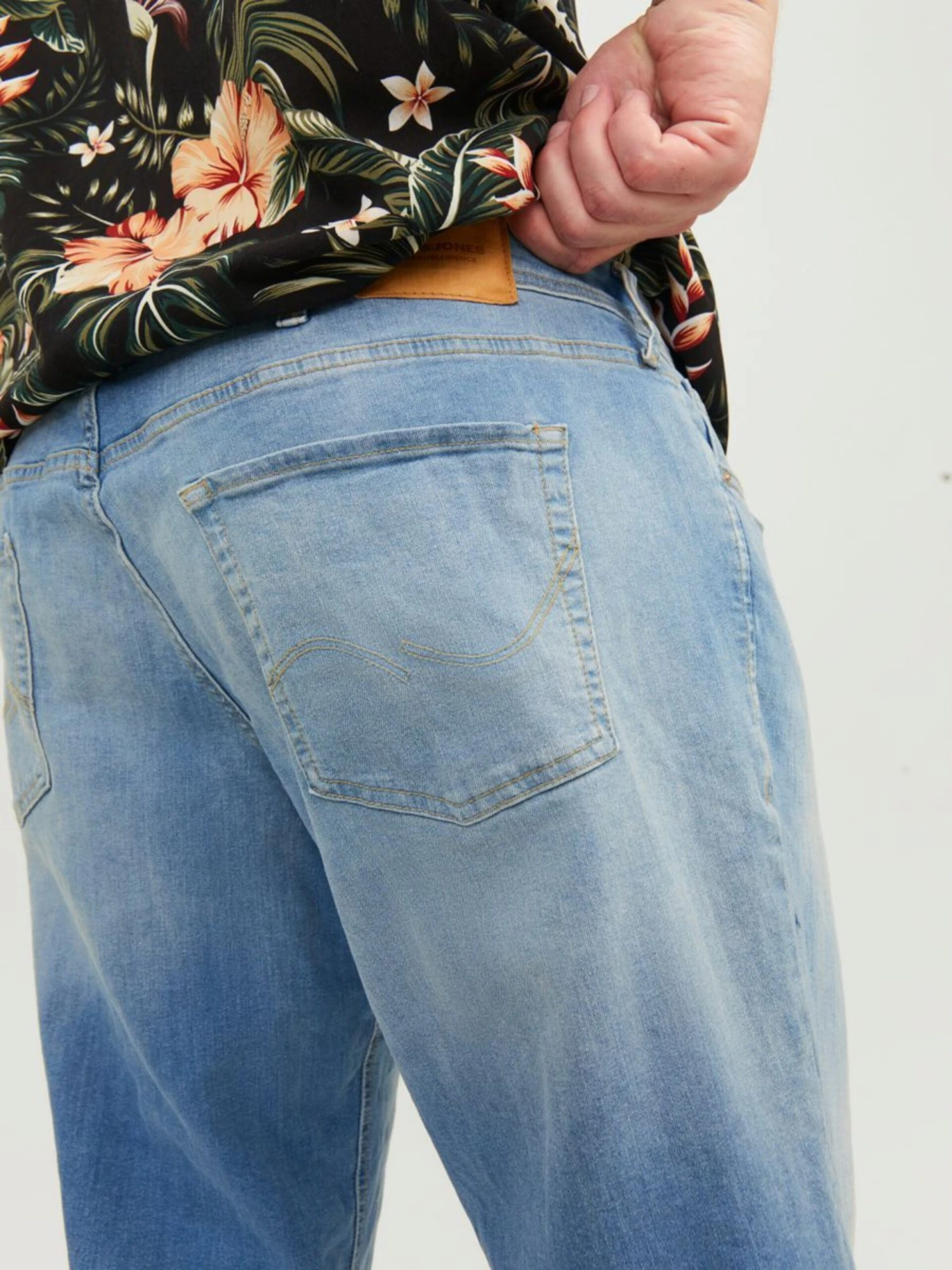 Jack & Jones Grote Maten Loosefit Jeans Heren Blauw 9 Jack & Jones Grote Maten Loosefit Jeans Heren Blauw - Afbeelding 7