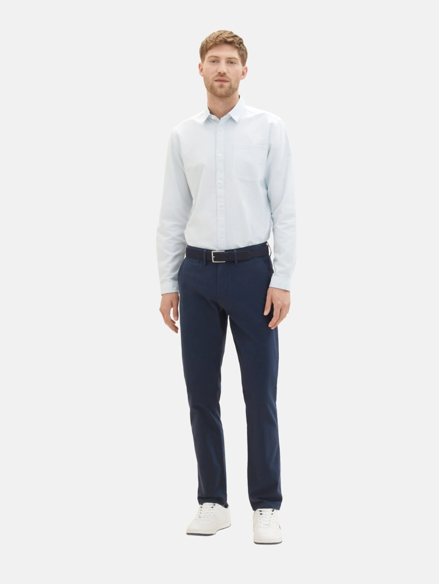 Tom Tailor Overhemden Regular Fit Overhemd Heren Pastelblauw 7 Tom Tailor Overhemden Regular Fit Overhemd Heren Pastelblauw - Afbeelding 5